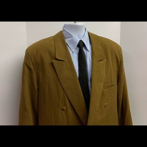 Vintage 80’s Touch USA Brown Double Breast Sport Coat Size Large - Picture 1 of 7